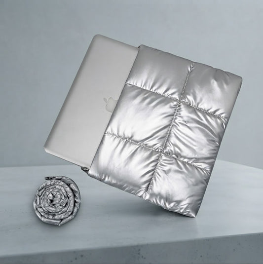 Metallic Puffy Laptop Sleeve