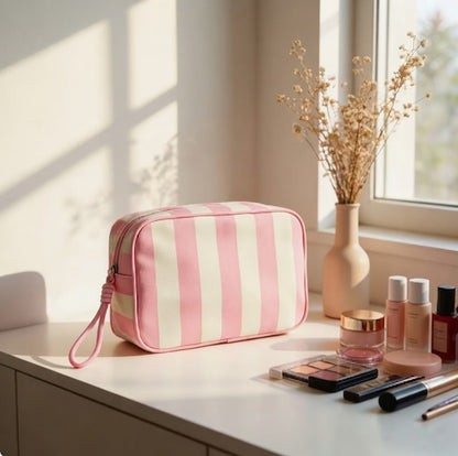 Candy Stripe Beauty Pouch