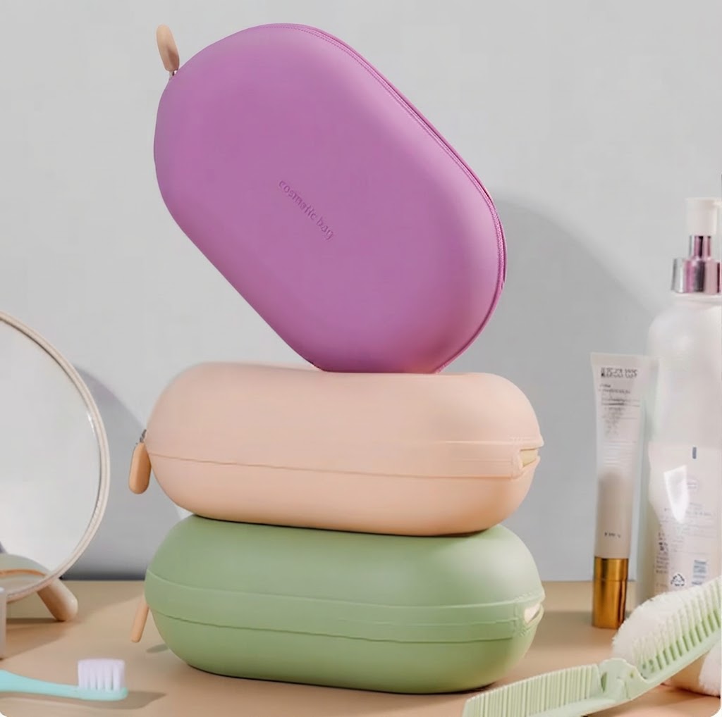 Silicone Oval Toiletry Pouch