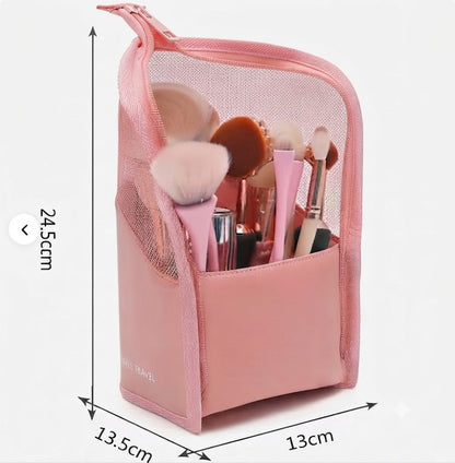 Stand-Up Makeup Brush Pouch