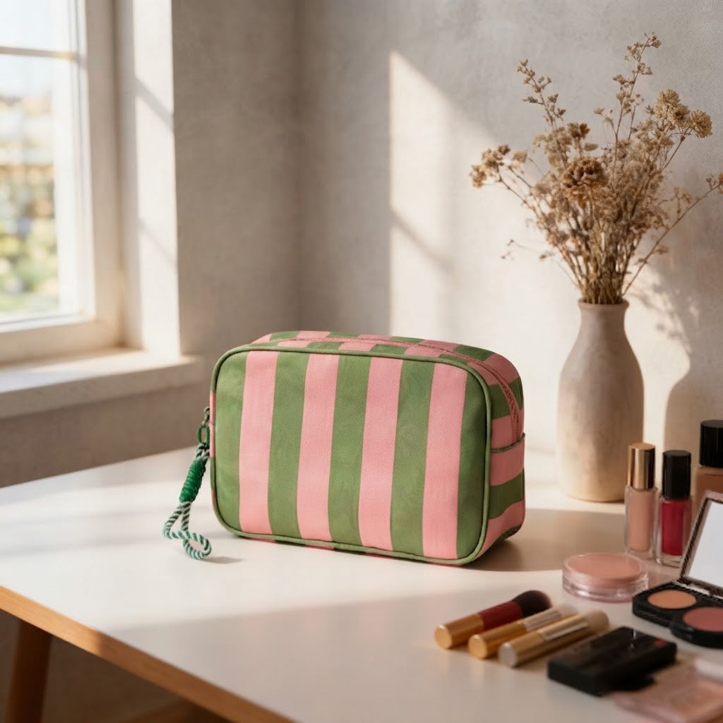 Candy Stripe Beauty Pouch
