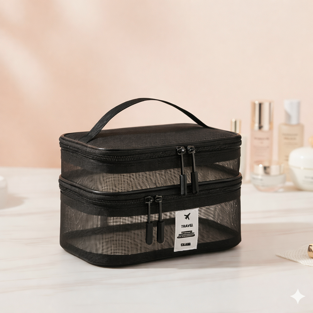 The Portable Mesh Toiletry Bag