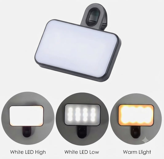 Rechargeable Clip-On LED Selfie Light