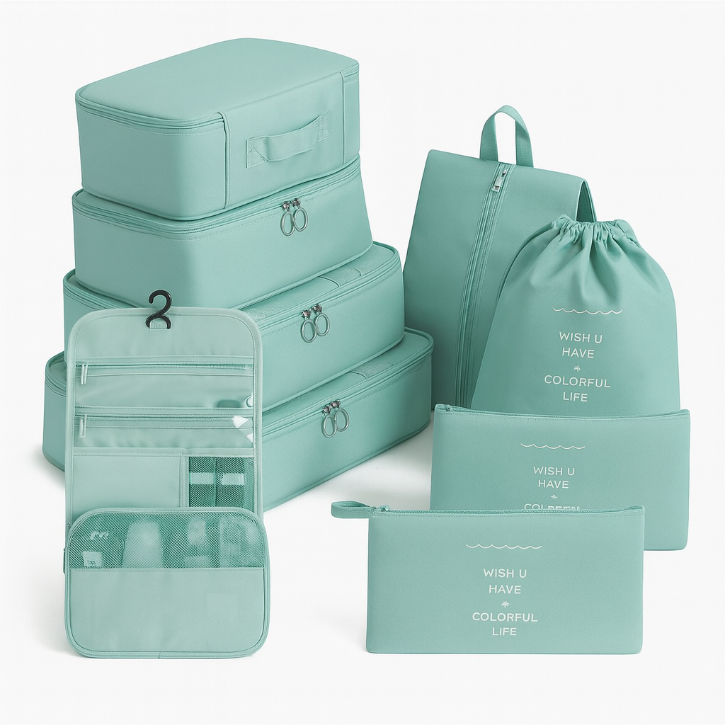 The 8-Piece Essential Packing Cube Set