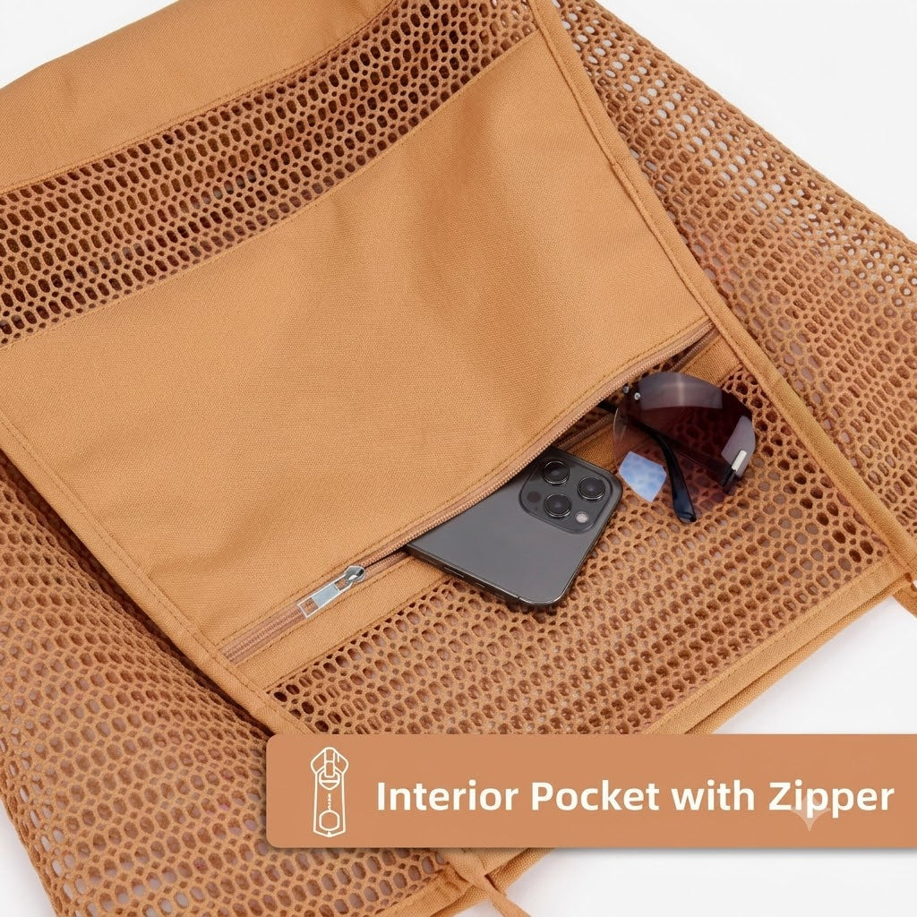 SandFree™ Multi-Pocket Mesh Beach Tote