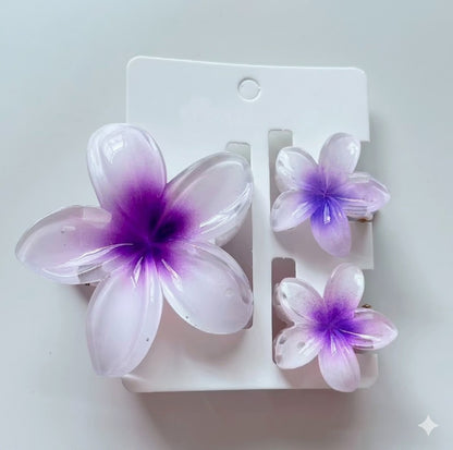 Paradise Bloom Clips - Set of 3