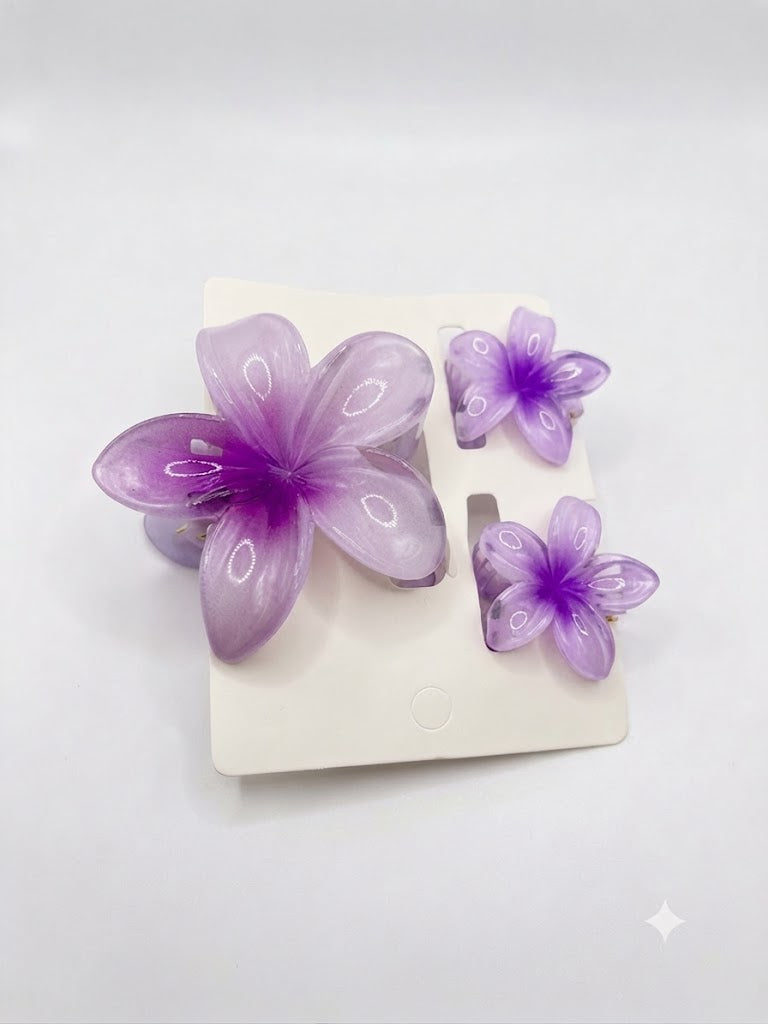 Paradise Bloom Clips - Set of 3