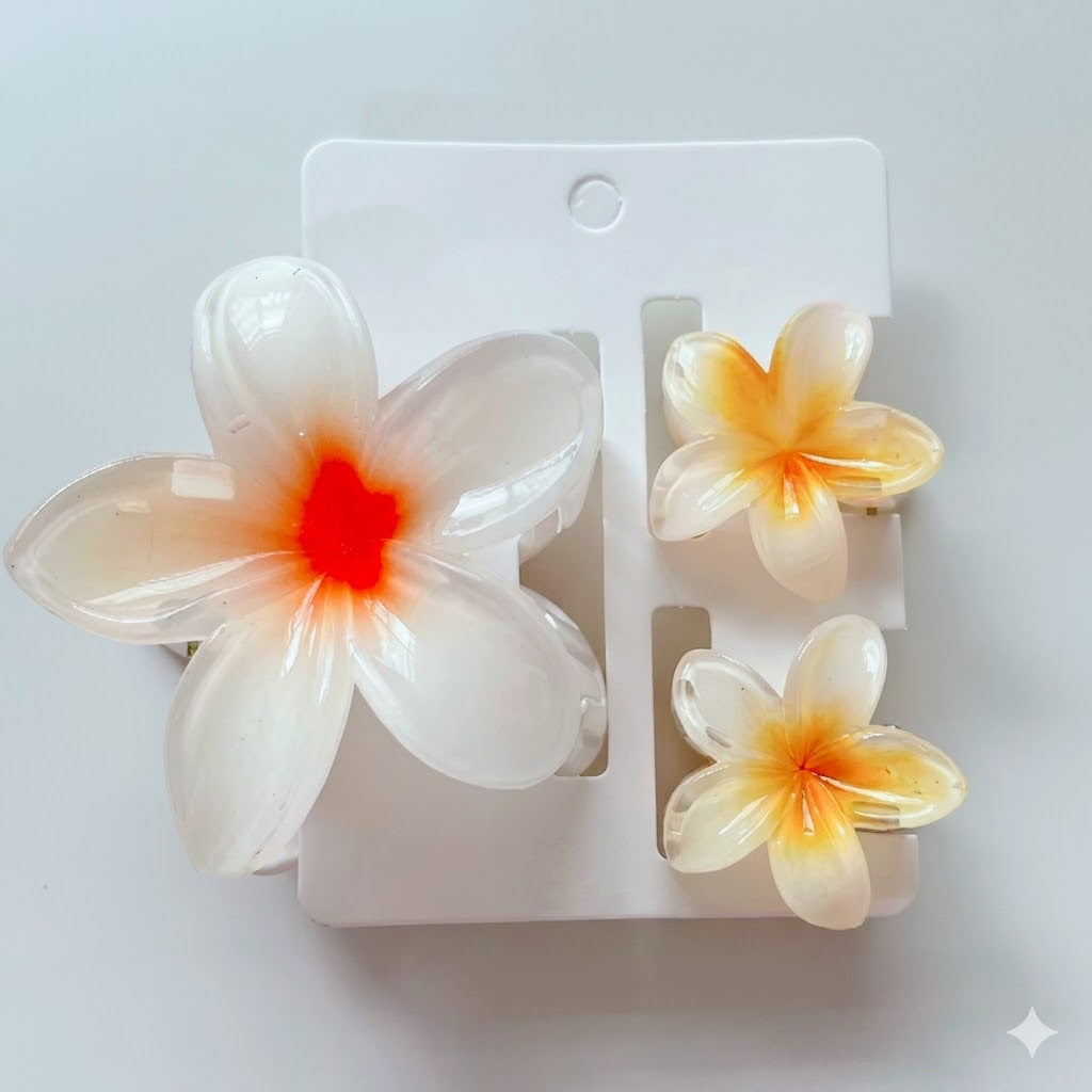 Paradise Bloom Clips - Set of 3