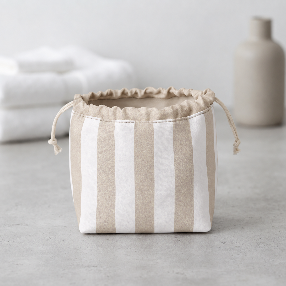 Striped Beauty Pouch