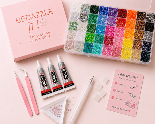 My Bedazzle It Kit – 24/40 Color DIY Rhinestone Set + 3 Glue