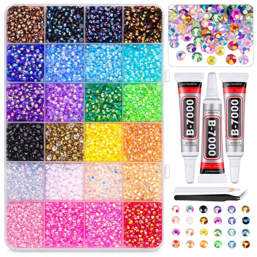 My Bedazzle It Kit – 24 Color DIY Rhinestone Set + 3 Glue (Pre-Order)