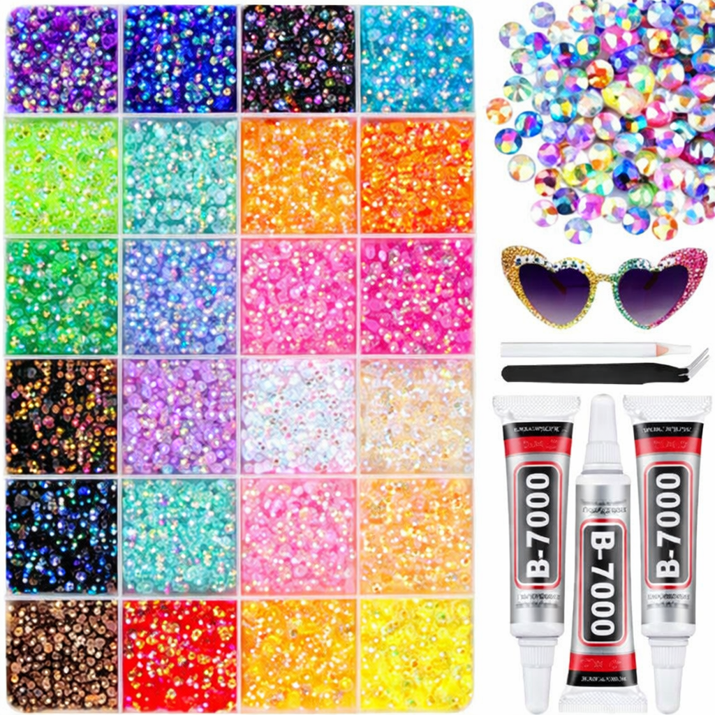 My Bedazzle It Kit – 24 Color DIY Rhinestone Set + 3 Glue (Pre-Order)