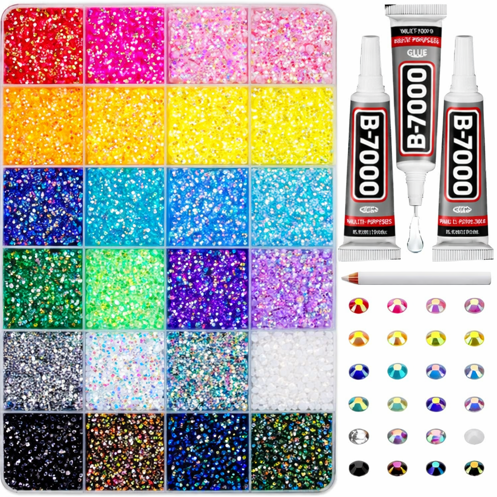 My Bedazzle It Kit – 24 Color DIY Rhinestone Set + 3 Glue (Pre-Order)
