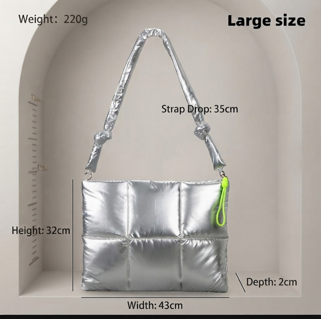 Metallic Puffy Laptop Sleeve