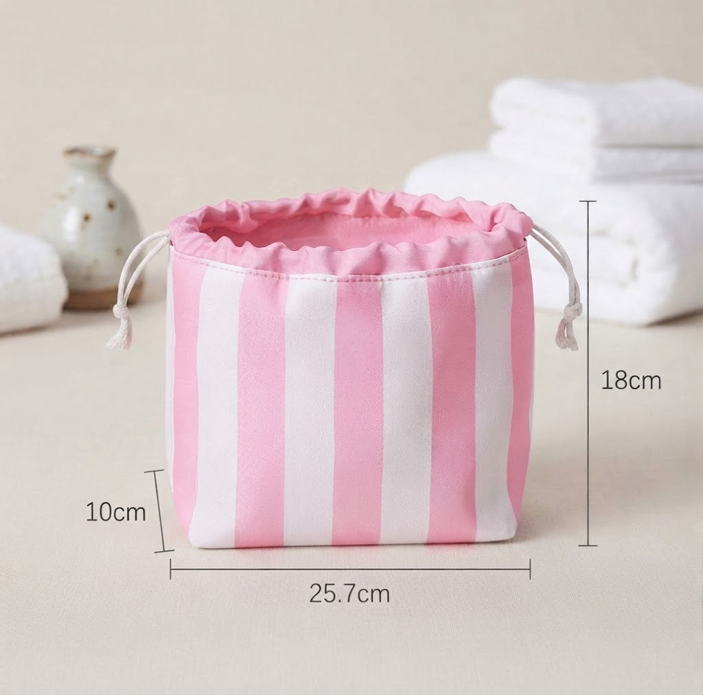 Striped Beauty Pouch