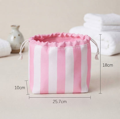 Striped Beauty Pouch
