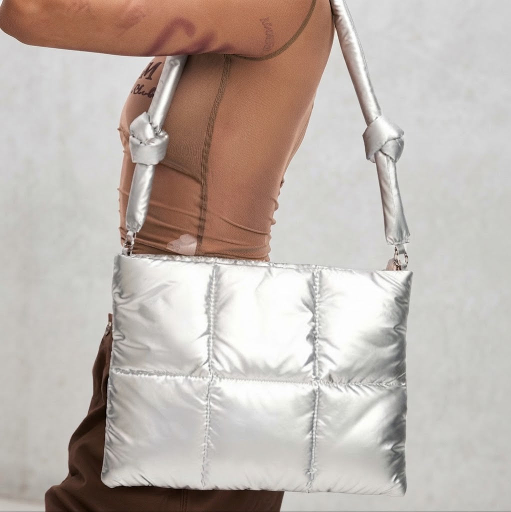 Metallic Puffy Laptop Sleeve