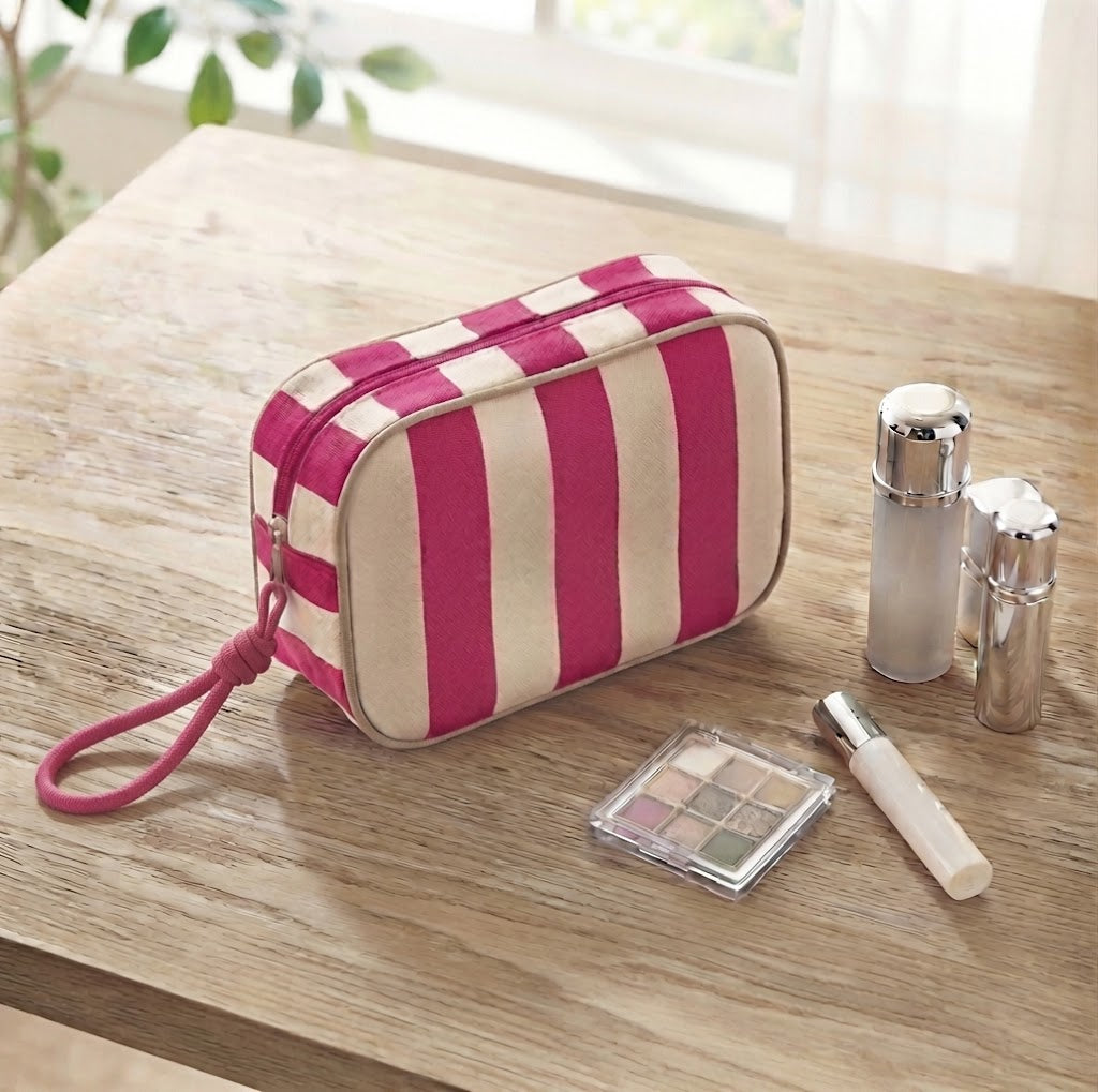 Candy Stripe Beauty Pouch