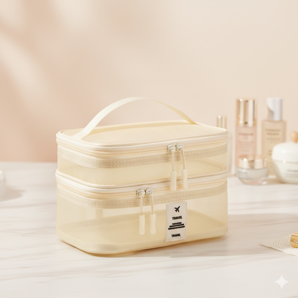 The Portable Mesh Toiletry Bag