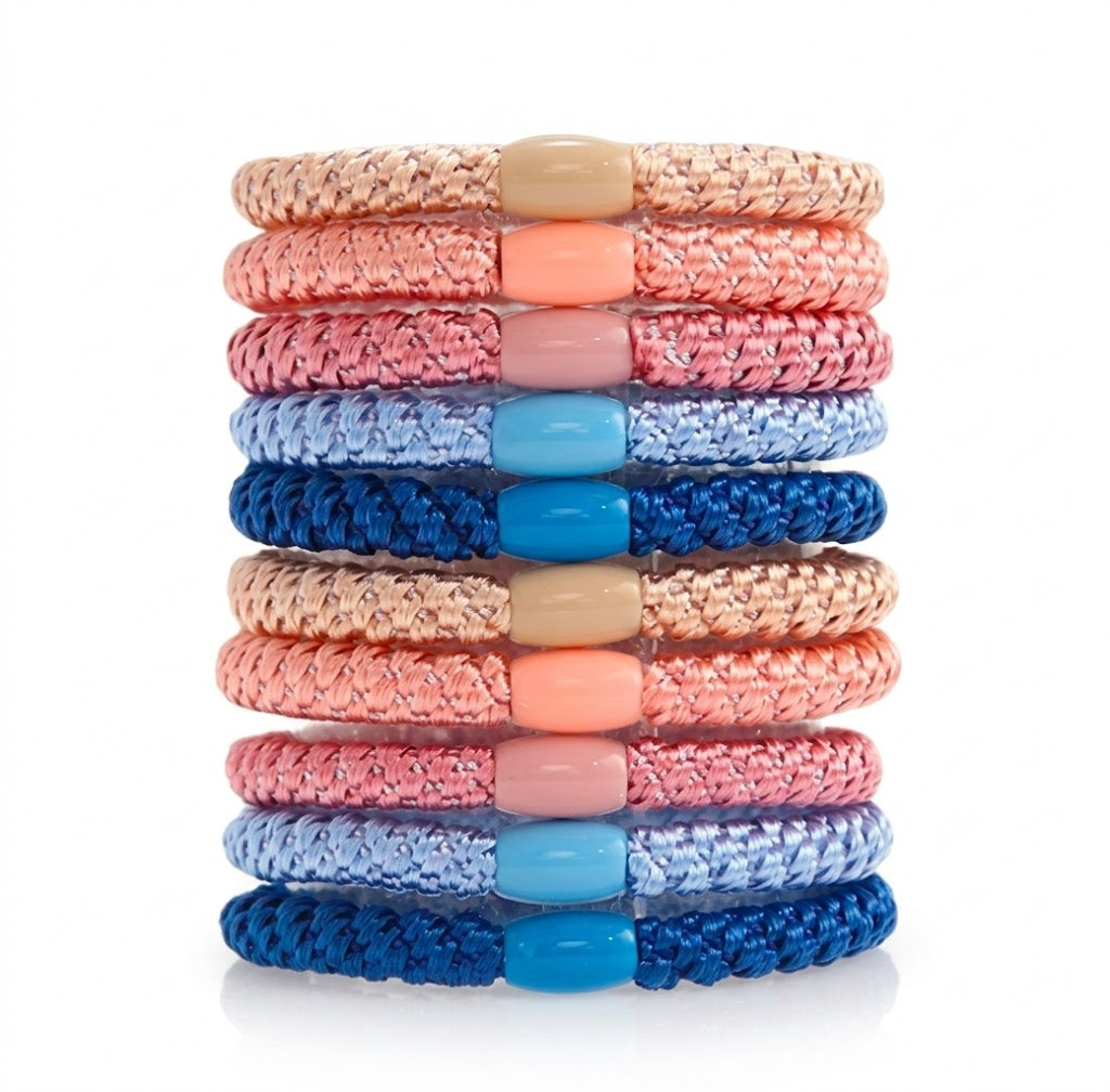 Braided Hair Ties / Bracelets – 10 PCS Set