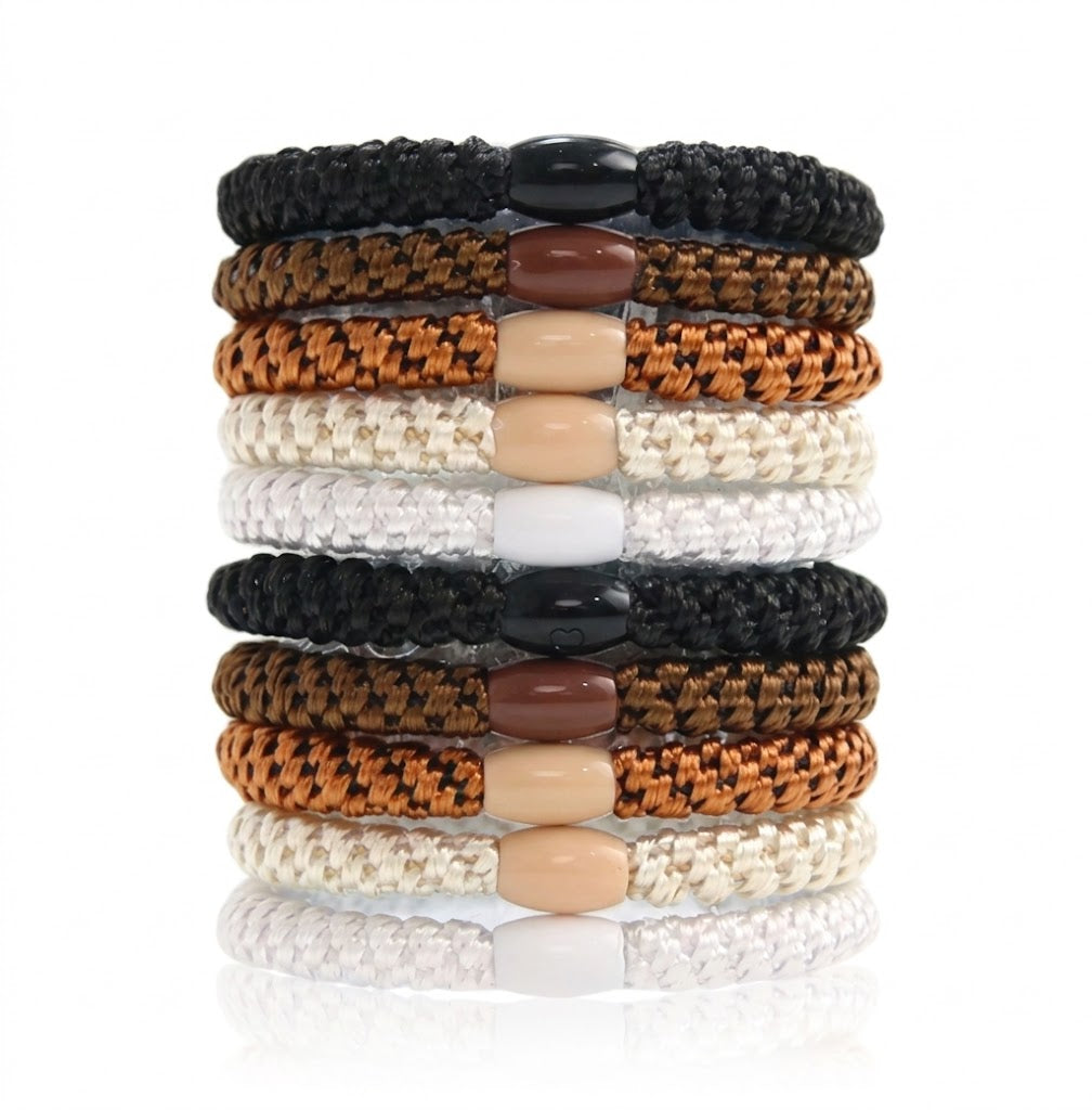 Braided Hair Ties / Bracelets – 10 PCS Set