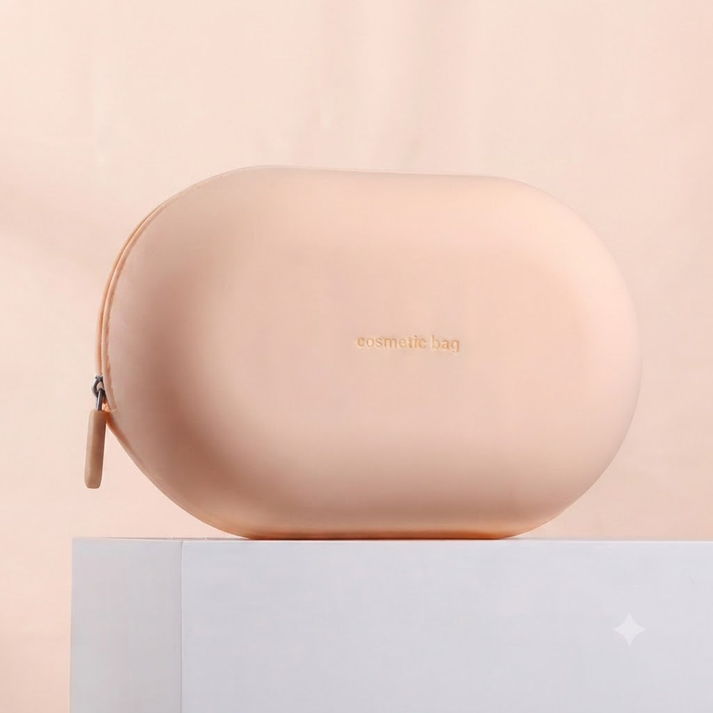 Silicone Oval Toiletry Pouch