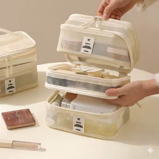 The Portable Mesh Toiletry Bag