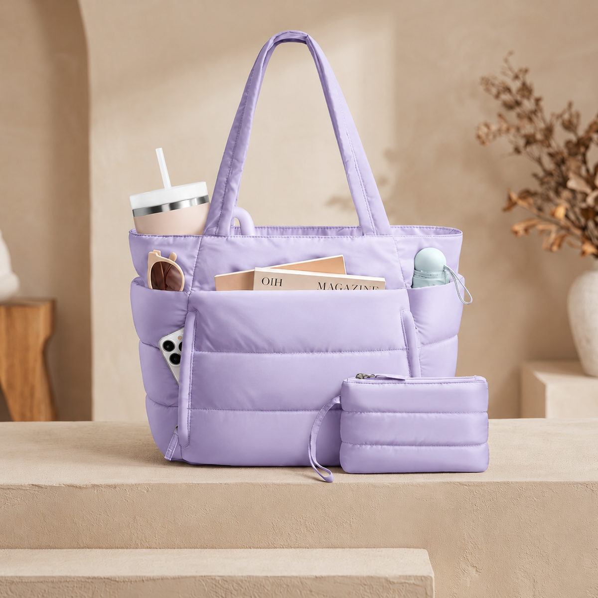 Puffy Carryall Tote
