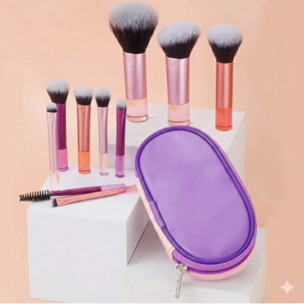 The Portable Makeup Brush Set With Bag