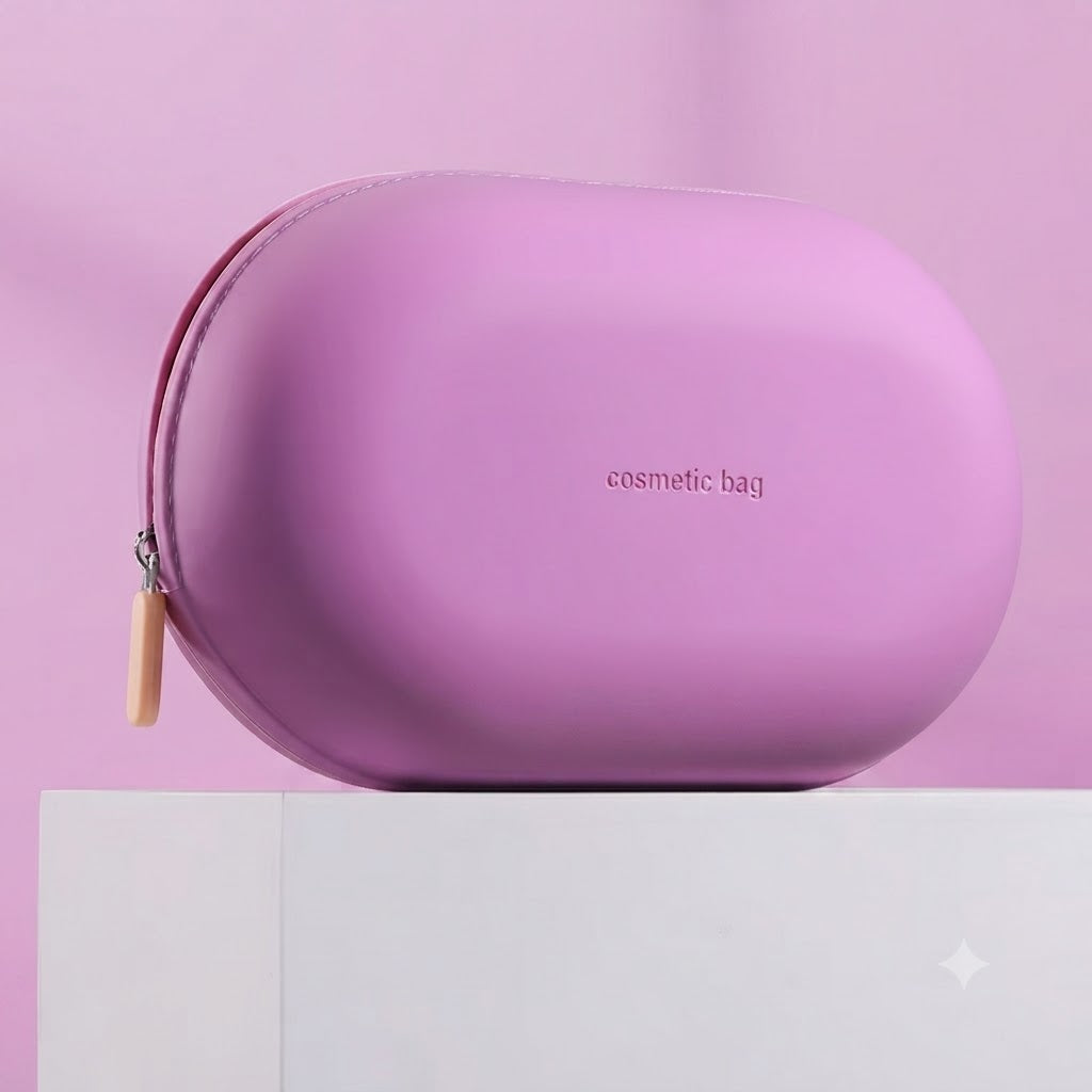 Silicone Oval Toiletry Pouch