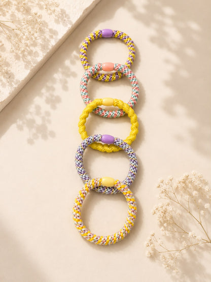 Braided Hair Ties / Bracelets – 5 PCS Set