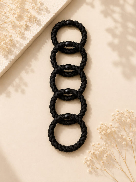 Braided Hair Ties / Bracelets – 5 PCS Set