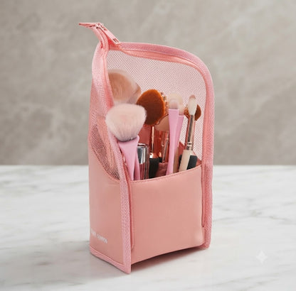 Stand-Up Makeup Brush Pouch