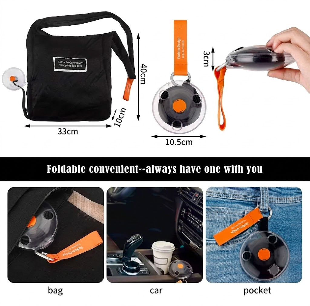 PocketPop™ Reusable Shopping Bag Keychain