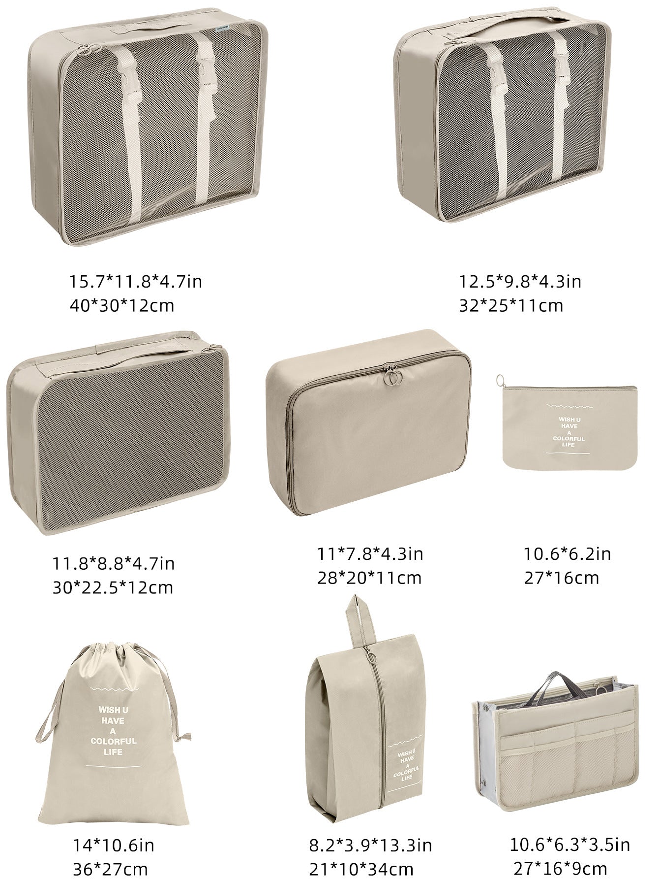 The 8-Piece Essential Packing Cube Set 2