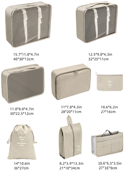 The 8-Piece Essential Packing Cube Set 2