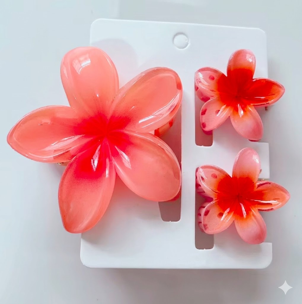 Paradise Bloom Clips - Set of 3